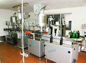 Automatic filling line for wine, juice and water